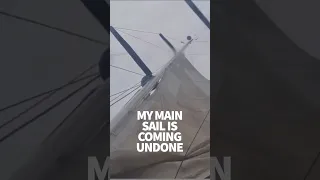 Wind has been so fierce, my sail is coming undone#sailinglifestyle #windedvoyage #africatravel