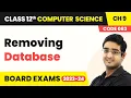 Removing Database - Structured Query Language SQL Class 12 Computer Science Chapter 9 2025-26