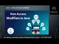 Java-32 Non-Access Modifiers