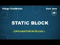 static block in Java Java in telugu