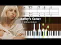 Download Lagu Billie Eilish - Halley's Comet - Accurate Piano Tutorial with Sheet Music