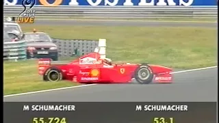 F1 Hungary 1997 FP2 Michael Schumacher Spins DF1  F1 Hungary 1997 FP2 Michael Schumacher Spins DF1