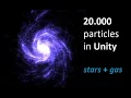 N-Body gravity simulation Spiral galaxy in UNITY 20000 particles in realtime on GPU
