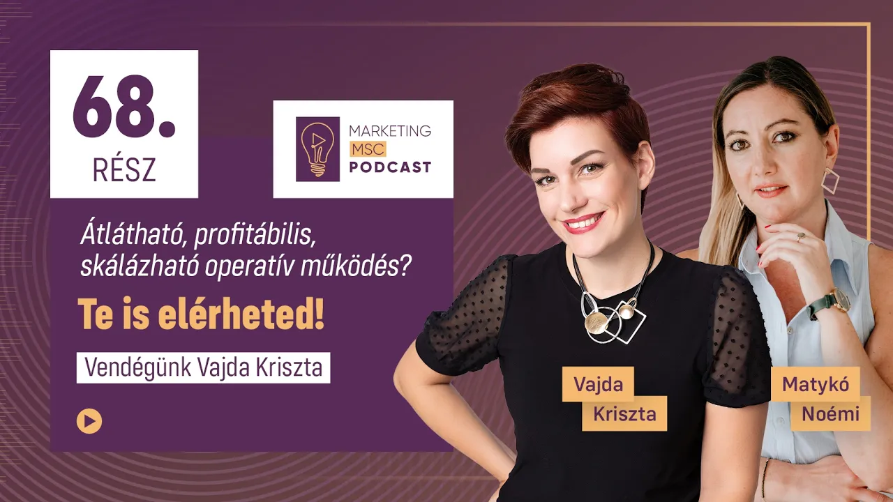 Átlátható, profitábilis, skálázható operatív működés? Te is elérheted! Vendégünk Vajda Kriszta | #68