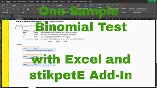 Excel - One-Sample Binomial Test with stikpetE