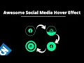 How to create social media button hover effect only HTML and CSS