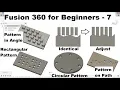 Fusion 360 Tutorial for Beginners - 7 Fusion 360 Rectangular and Circular Pattern Pattern on Path