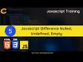 Javascript difference NULL UNDEFINED EMPTY