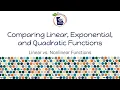 Compare Linear Quadratic and Exponential Functions