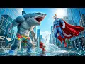 Lagu SuperCat vs TRALALERO TRALALA | Mutante Gymhaai verandert de stad in een oceaan!