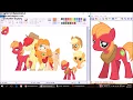 Speedpaint of A Happy Family MLP Base