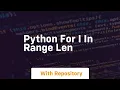 python for i in range len