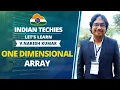 One Dimensional Array in C Programming By V Naresh Kumar Lesson 28