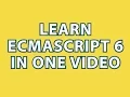ECMAScript 6 Tutorial
