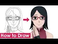 How to Draw Sarada Uchiha Tutorial Speedpaint Clip Studio Paint