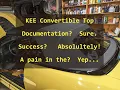 KEE replacement convertible top install and Documentation
