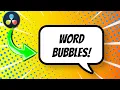How To Make Word Bubbles Davinci Resolve