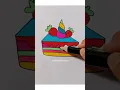 Download Lagu Menggambar dan Mewarnai Sepotong Kue#shorts