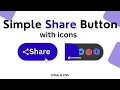 Make Animated SHARE button with ONLY HTML CSS Share Button CSS Tutorial