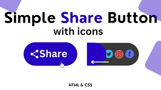 Make Animated SHARE button with ONLY HTML CSS Share Button CSS Tutorial