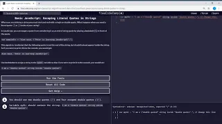 Basic JavaScript Escaping Literal Quotes in Strings freeCodeCamp