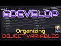 Organizing Object Variables in GDevelop
