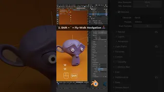 Blender Camera Tips Numpad 0 Fly-Walk Mode