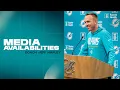 Coach Jeff Hafley meets with the media Miami Dolphins