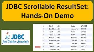 JDBC Scrollable ResultSet Hands-On Demo