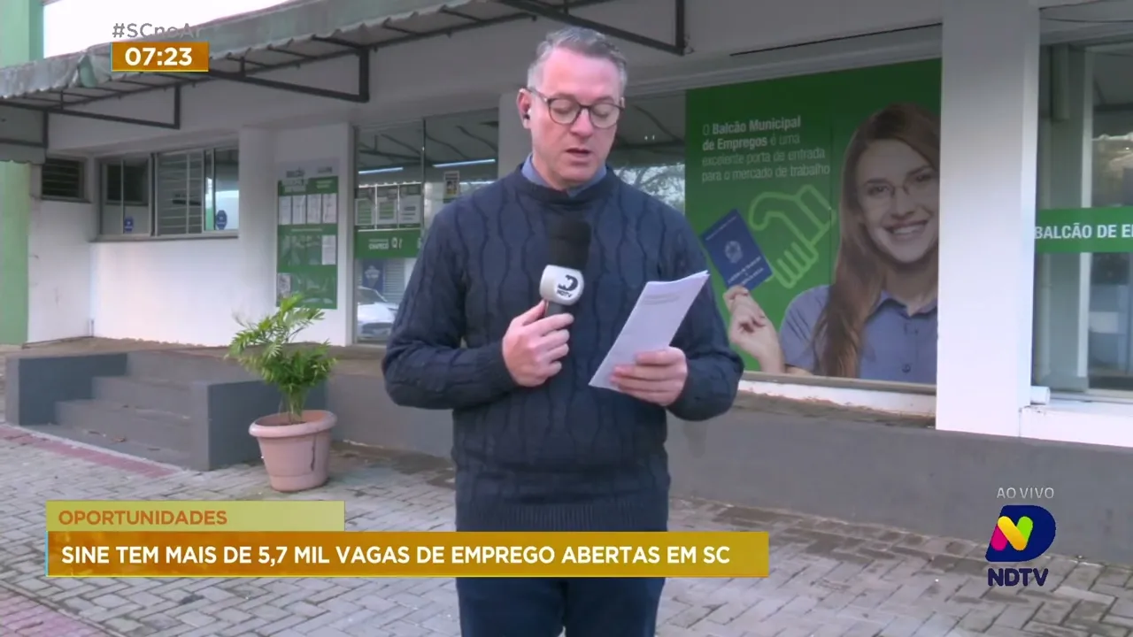 Sine/SC tem mais de 5,7 mil vagas de emprego abertas
