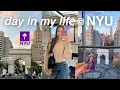 day in my life nyc college student at NYU realistic productive vlog