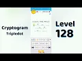 Cryptogram Tripledo Level 128 Solutions Logic Puzzle Game Mini Boss