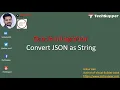 Convert JSON to String Oracle Integration