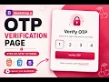 Build a Responsive OTP Verification Page Using Bootstrap 5 HTML CSS Bootstrap Project