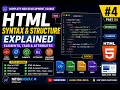 HTML Syntax Structure Explained Elements Tags Attributes HTML Tutorial