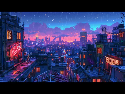 Relive 1980s Lofi City Vibes 🎷 Rainy Lofi Music Mix for Sleep, Study, and Focus 📚 Lofi Rain Playlist