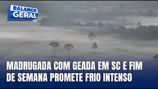 Geada atinge Serra Catarinense e previsão indica mais frio no fim de semana