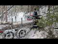 Lagu Cutting and transporting firewood with us, using a Honda Foreman 520 quad bike