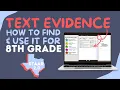 Text Evidence How To Find Use It For 8th Grade STAAR Reading Practice