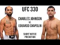 SHORT NOTICE Charles Johnson vs Eduardo Chapolin Prediction
