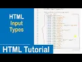 HTML Input Type Attribute HTML Tutorial