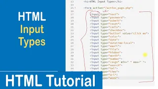 HTML Input Type Attribute HTML Tutorial