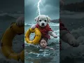Poor Puppy Risked His Life to Save a Drowning Baby #shorts #KiiKii-gbk