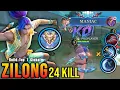 Download Lagu Zilong 24 Kills + MANIAC!! Waanzinnige kritieke schade in één schot!! - Bouw de beste Zilong were...