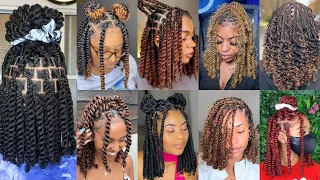 Latest Kinky Twist Hairstyles for Black Women Stylish Twist Braids Styles for Ladies 2025