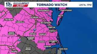 LIVE Tornado severe weather threat across southeast Virginia and northeast NC LIVE Impact News