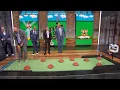 Chuck Kenny the studio crew face off in March Madness trivia putt-putt