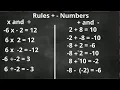 Rules of Positive and Negative Numbers