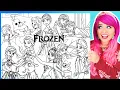 Coloring Frozen Anna Elsa Olaf Sven Coloring Pages 1 Hour Long Disney Frozen Coloring s