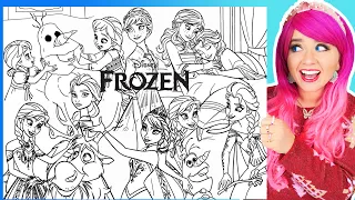 Coloring Frozen Anna Elsa Olaf Sven Coloring Pages 1 Hour Long Disney Frozen Coloring s